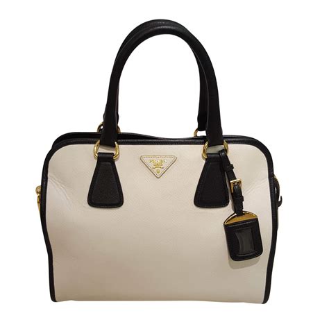 black and white prada handbag|prada handbags white gold.